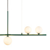 Lampa wisząca MODERNO 80 cm -szmaragdowa z białymi kloszami