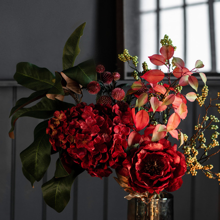 Pom Pom Spray Crimson (3pk) 650mm