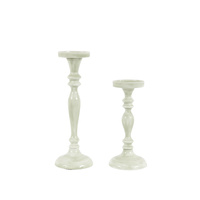 Alzira Candlesticks Green Set of 2