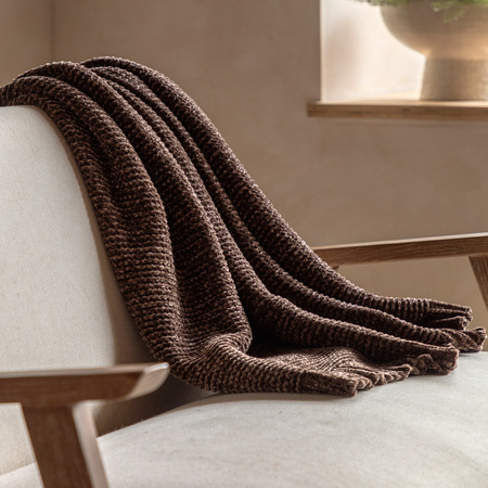 Deco Luxe Chunky Chenille Throw Choc 1300x1700mm