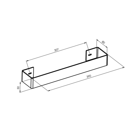 TABELLA wieszak na ręczniki 390mm, biały mat