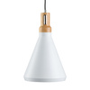 Lampa wisząca NORDIC WOODY biało drewniana 25 cm