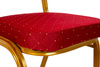 Krzesło bankietowe / konferencyjne HEROS czerwone / złote
