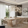 Lampa wisząca BOTANIKA WAVE 125 cm - złota, G9, regulowana, designerska