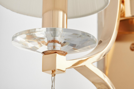LAMPA ŚCIENNA KINKIET KRYSZTAŁOWY ZŁOTY VENISIA W1