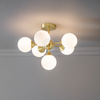 Oscar 6 Ceiling Light Brushed Gold