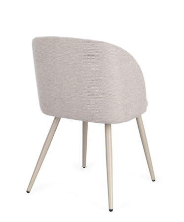 Krzesło BIZZOTTO QUEEN – ciepły szary / taupe (2 szt.)