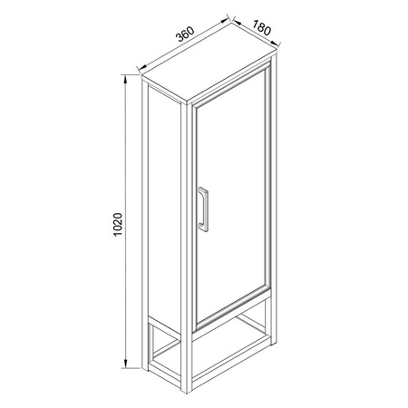 Słupek wiszący Austin/Dakota 360