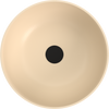 BANERA ROUND umywalka kompozytowa nablatowa, średnica 39cm, beż mat