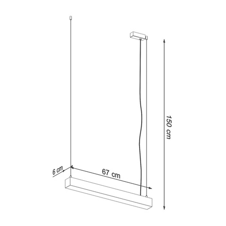 Lampa wisząca PINNE 67 czarna 4000K