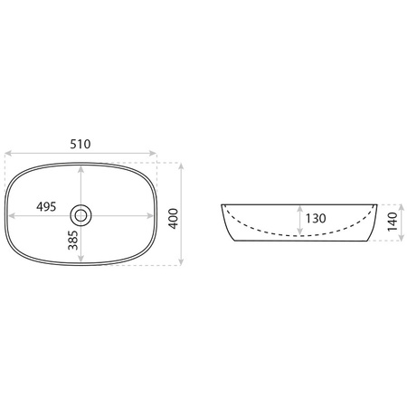 Umywalka nablatowa Lyssa