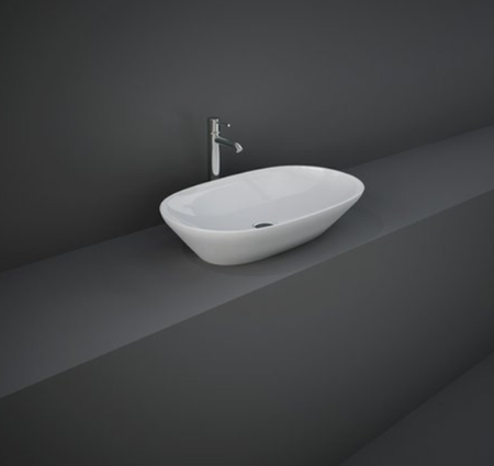 Zestaw DES Miska WC podwieszana z deską W/O i Umywalką Nablatową VARIANT owalną 60x36 cm biały połysk