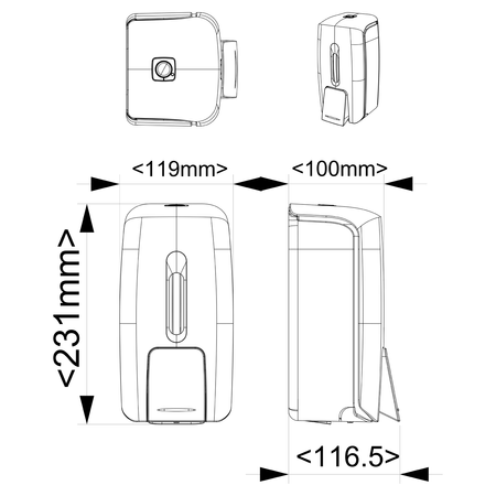 OLMO dozownik mydła płynnego 800ml, biały