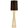 Lampa podłogowa FILO-1 czarno-złota, metalowa, E27, 145 cm