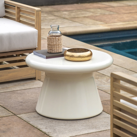 Pavia Coffee Table Cream 650x650x400mm