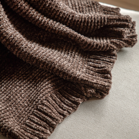Deco Luxe Chunky Chenille Throw Choc 1300x1700mm