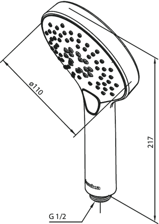 Słuchawki prysznicowe stal pvd