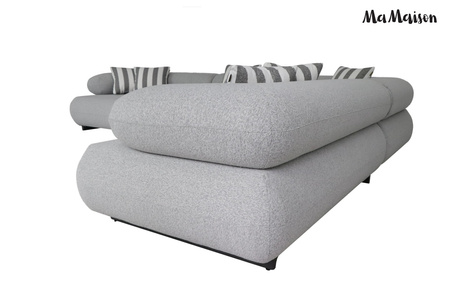 MaMaison sofa narożna ogrodowa ALEXANDER  4 szara (poduszki i pokrowiec w zestawie)