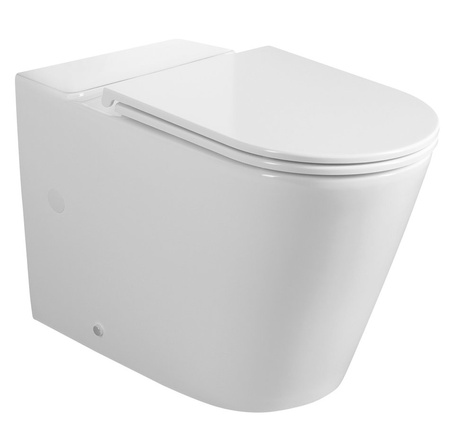 AVIS Vortex Rimless misa do kompaktu WC, odpływ dolny/tylny, biały
