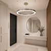 Lampa wisząca CIRCLE 80 cm - LED, ring nikiel szczotkowany