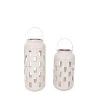 Oliva Solar Lantern White Set of 2