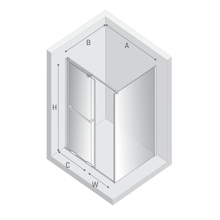 NZ4 Kabina prysznicowa SMART COPPER BRUSHED 1D prostokątna U 160x120x200 szkło czyste 8mm Active Shield 2.0 - UCHWYT RELING