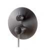 Bateria prysznicowo wannowa podtynkowa dwufunkcyjna, gun metal