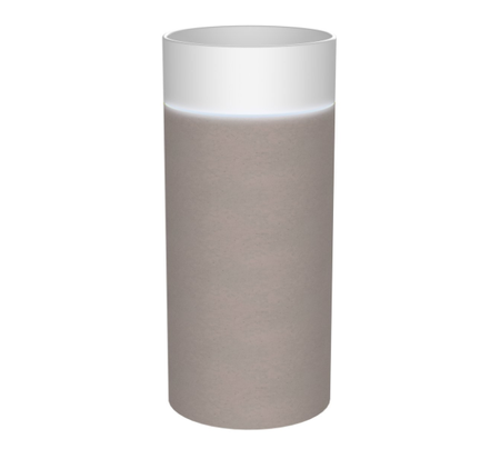 OASIS umywalka ceramiczna wolnostojąca ø 40x89cm, biała/beton pearl grey