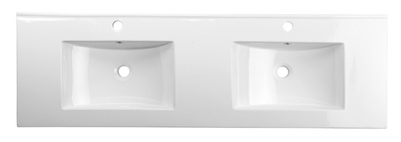 SLIM Podwójna umywalka meblowa, 150x46cm, biały