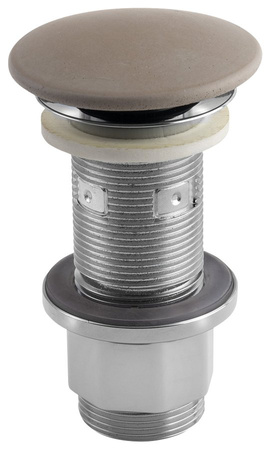 Korek umywalkowy 5/4'', klik-klak, betonowy grzybek, 10-80mm, piaskowy mat