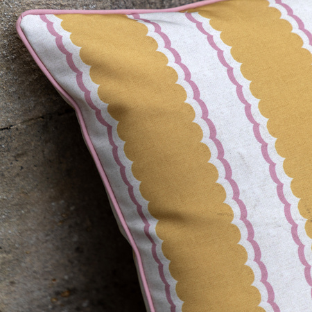 Calivana Stripe Cushion Ochre/Pink 450x450mm