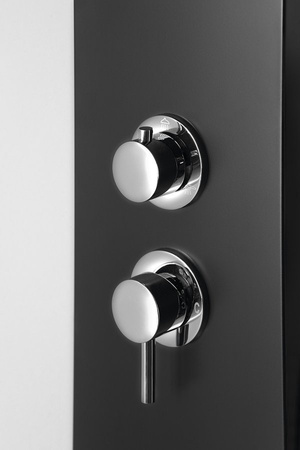 JACOB panel prysznicowy 200x1500mm, czarny mat