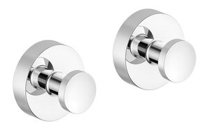 Zen Wieszak na ręczniki z rozetą – 2 sztuki (Chrom)