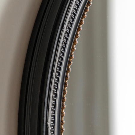 Pisa Round Mirror Black 800x40x800mm