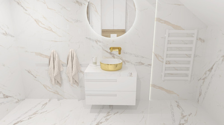 Umywalka nablatowa Merida Gold/White