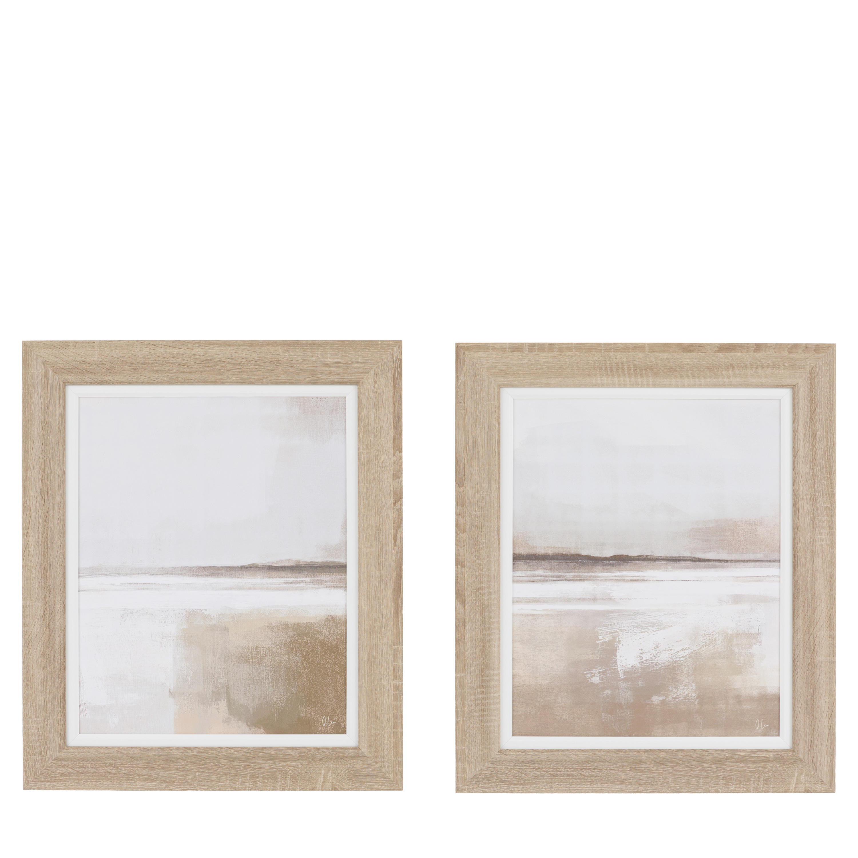 Obraz w ramie „Silent Sands” – beżowy, 55 × 3 × 65 cm, zestaw 2 szt.