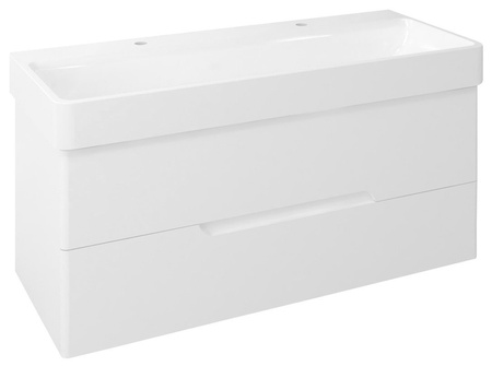 MEDIENA szafka umywalkowa 117x51x48,5cm, biały mat/biały mat