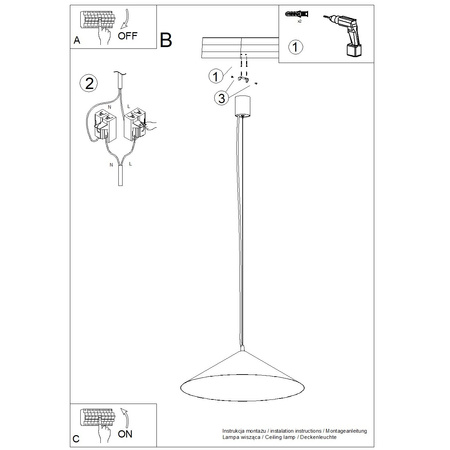 Lampa wisząca FINT czerwona LED 3000K