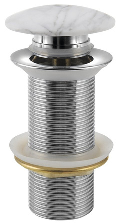 BLOK korek umywalkowy 5/4'', klik-klak, grzybek biała carrara mat trawertyn