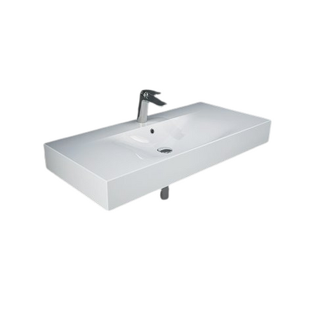 Zestaw DES Umywalka z otworem & Szafka UNO Joy podumywalkowa podwieszana 100 biała