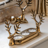Stag Gold Trio Tealight Holder 250x95x120mm