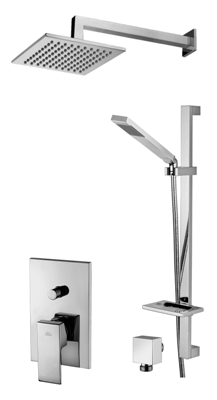 Zestaw natryskowy podtynkowy L-400mm 30x30cm SLIM
