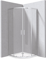 Kabina prysznicowa z brodzikiem półokrągła - 90x90 cm