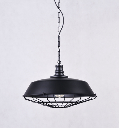 LAMPA WISZĄCA INDUSTRIALNA LOFT CZARNA ARIGIO D45