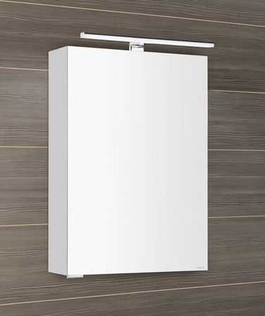 MIRRÓ szafka z lustrem, oświetlenie LED, 50x70x16cm, lewa/prawa, biała