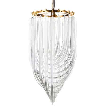 Lampa wisząca WAVE złota 60 cm kryształowa