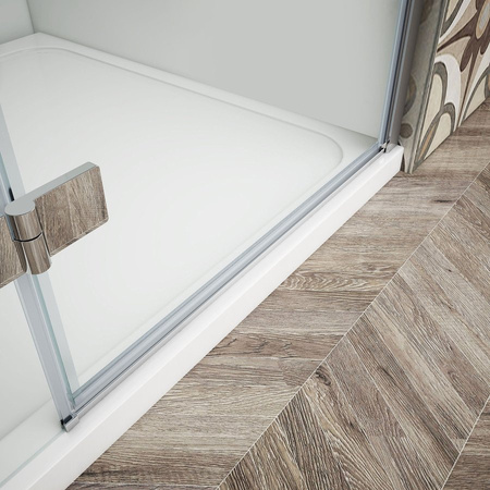 TRINITY CHROME kabina prysznicowa 900x800mm, szkło matowe, lewe