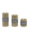 LED 1 Wick Candle Olive 3pk 70x70x150mm