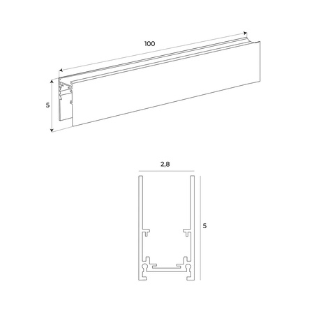 MAXLIGHT NT0014. Kątownik ściana/sufit. Do szyn NT0011, NT0012- MICRO11 czarny