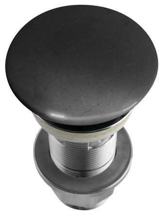 Korek umywalkowy 5/4'', klik-klak, betonowy grzybek, 10-80mm, antracyt półpołysk